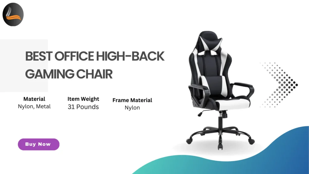 The BestOffice High-Back Gaming Chair is a strong option if you're looking for the ideal gaming chair that blends comfort, affordability, and durability.Both pros and gamers agree that this chair has a strong reputation.