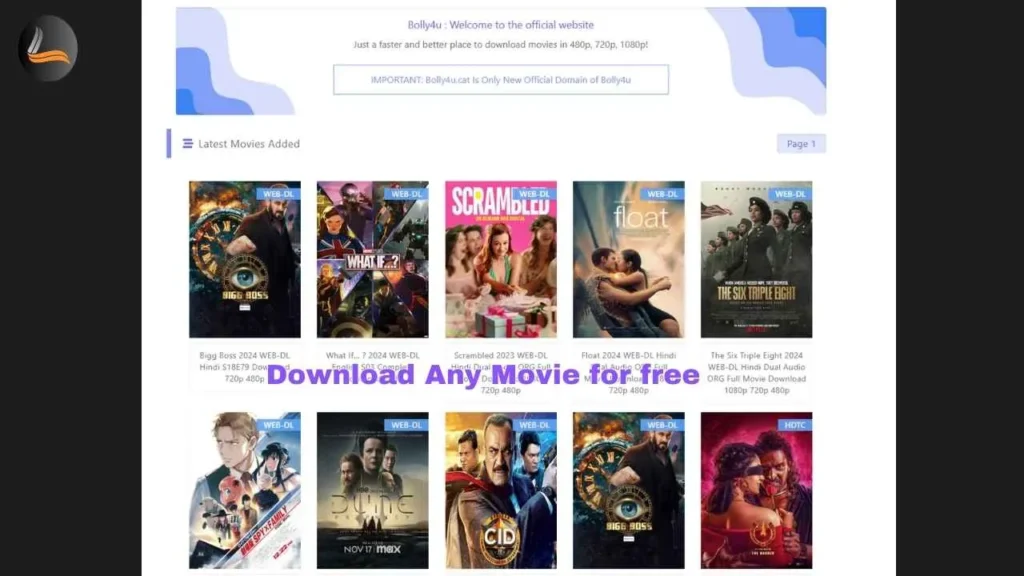 Bolly4u Website to download movies for free