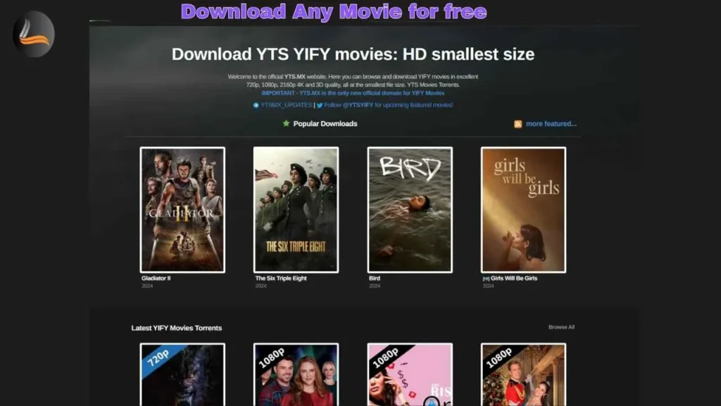 YTS download any movies for free